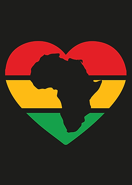 Africa Heart Black History Month