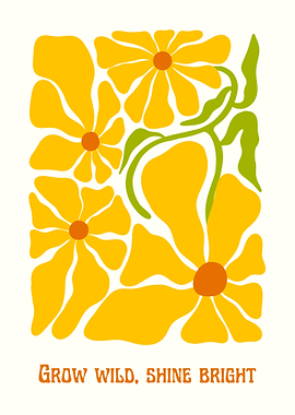 Yellow Floral Illustration
