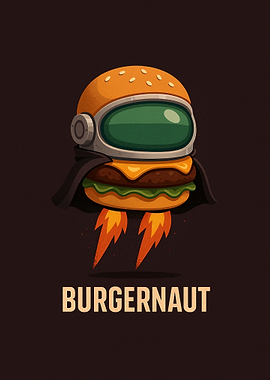 Burgernaut: Astronaut Burger Illustration