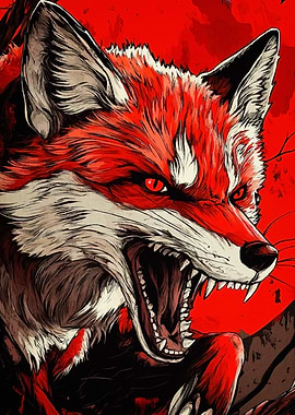 Aggressive Red Fox Animal