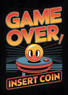 Game Over Insert Coin Illustration