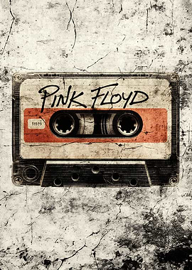Pink Floyd Cassette Tape Grunge Art