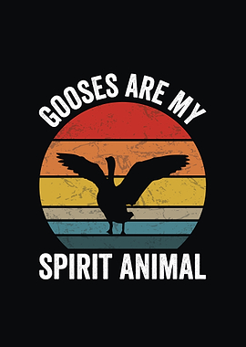 Gooses are my spirit animal Retro Design