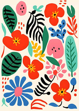 Colorful Floral Pattern Illustration