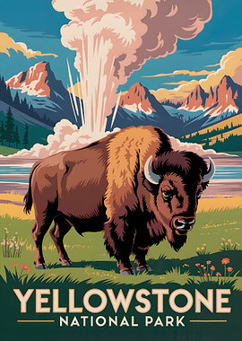 Yellowstone National Park Poster Art