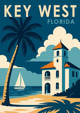 Key West Florida Travel Poster