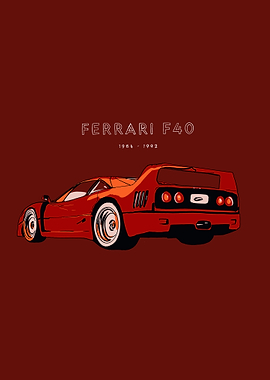 Ferrari F40 Illustration