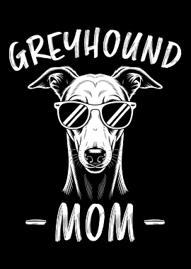 Greyhound Mom Graphic Art