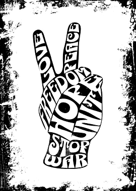 Peace Sign with Words