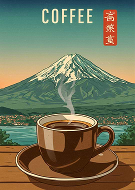 Coffee with Mount Fuji View