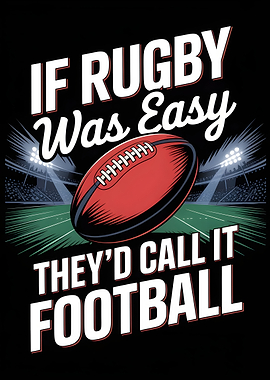Rugby vs Football Graphic Design