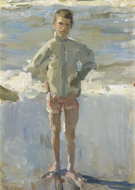 Boy on the Beach Painting