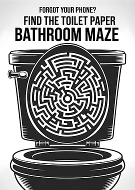 Bathroom Maze Toilet Paper Puzzle