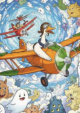 Duck Pilot Airplane Adventure