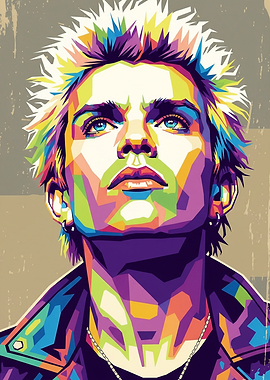 Billy Idol Pop Art Portrait