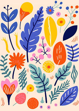 Colorful Floral Pattern Illustration
