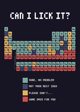 Can I Lick It? Periodic Table