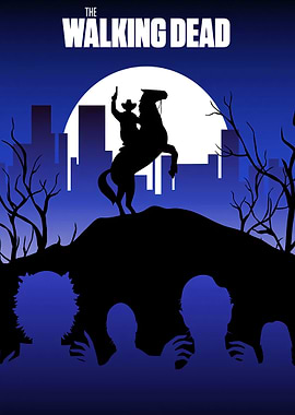 The Walking Dead Silhouette Poster
