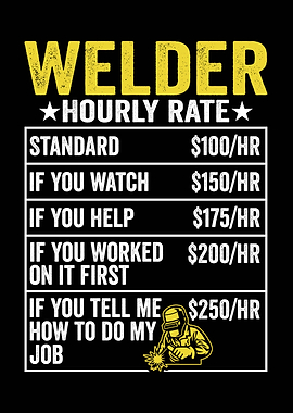 Welder Hourly Rate Funny Quote