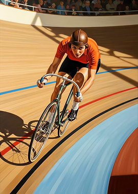 LE CYCLISTE DU VÉLODROME (The Velodrome Cyclist) - Original Art Deco Artwork