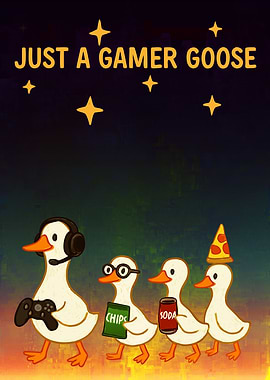Just a Gamer Goose Shirt - Funny Gamers Meme