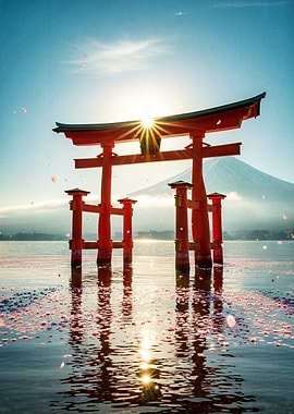 Torii Gate Mount Fuji