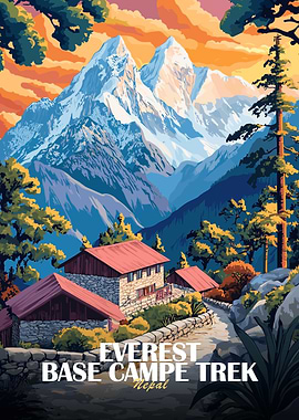 Everest Base Camp Trek Nepal Art