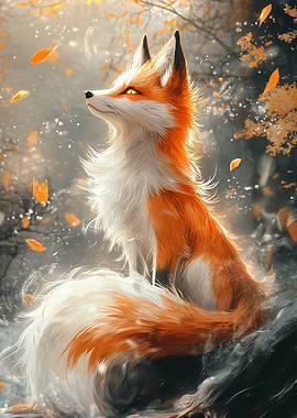 Elegant Fox in Autumnal Setting
