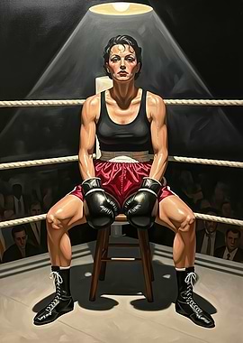 L'ÉPREUVE DE LA BOXEUSE (The Boxer's Ordeal) - Original Art Deco Artwork