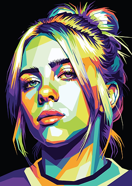Billie Eilish Pop Art Portrait