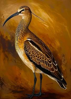 Curlew Bird Painting