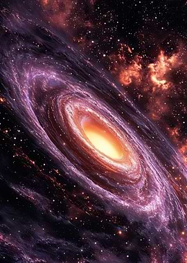 Swirling Galaxy with Bright Center