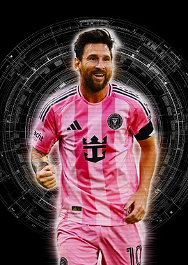 Messi Inter Miami Portrait