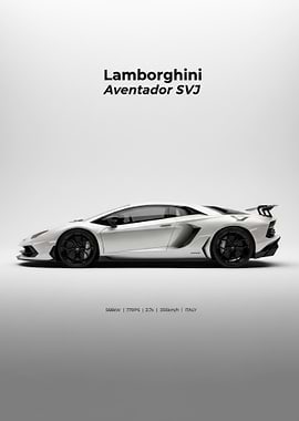 Lamborghini Aventador SVJ White C