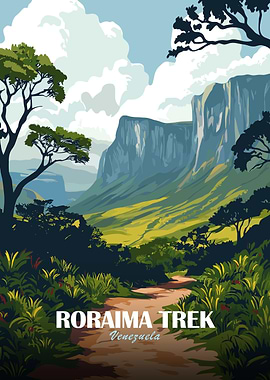 Roraima Trek Venezuela Travel Poster