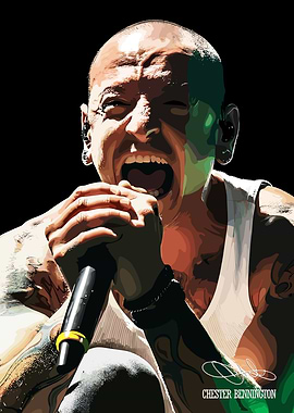 Chester Bennington singing art