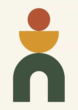 Abstract Geometric Shapes Art Print