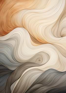 Abstract Flowing Lines Art