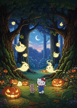 Hello Kitty Halloween Forest