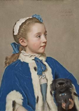 Portrait of a Girl with Dog