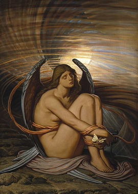 Angel with Butterfly, Painting