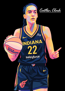 Caitlin Clark Basketball wpap art