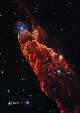Herbig-Haro 49/50, Stellar Jets by JWST