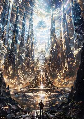 Celestial Gateway - Surreal Cosmic Fantasy Landscape