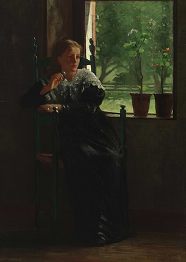 Woman by the Window Painting