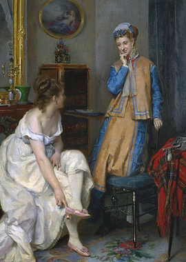 Two Women in an Interior Scene