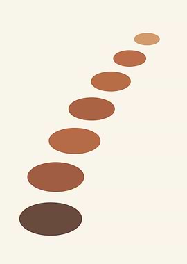 Brown Ovals Minimalist Art