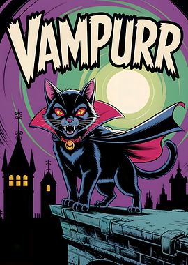 Vampurr: Vampire Cat on Rooftop