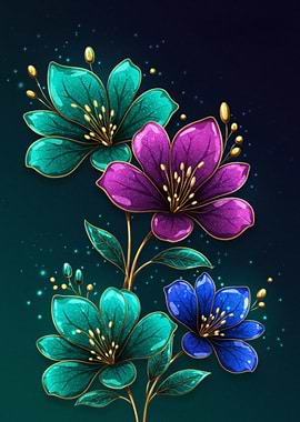Elegant Floral Arrangement on Dark Background