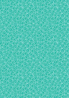 Teal Leaf Pattern